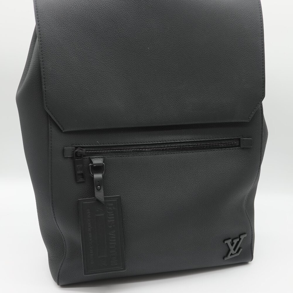 Louis Vuitton Aerogram Fastline Black Calfskin Backpack w/ Dust Bag